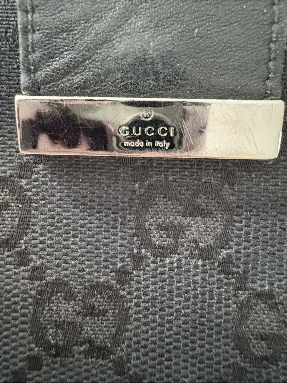 Gucci Black GG Monogram Small Wallet with Silver Tone Hardware - Picture 6 of 6